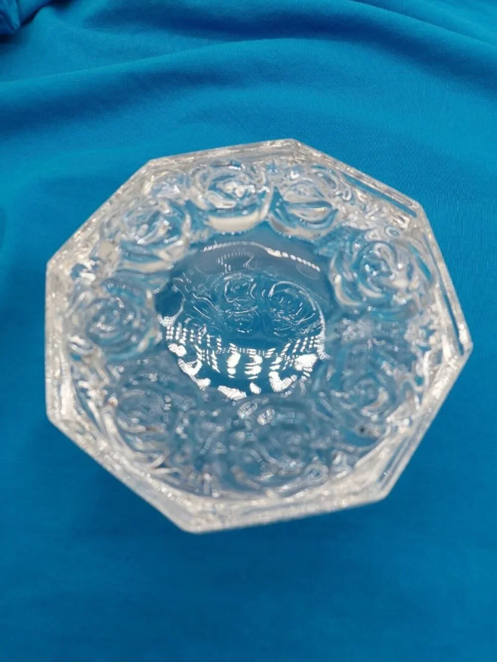 Royal Crystal Rock RCR 24% Lead Crystal Hexagonal Trinket Box